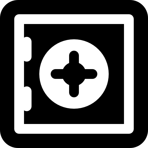 caja fuerte Basic Rounded Filled icono