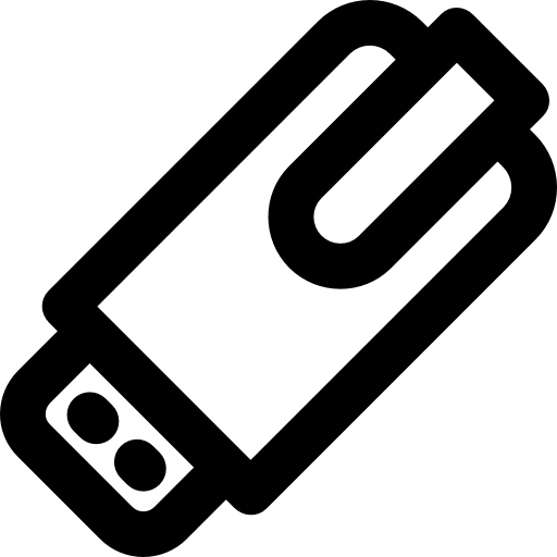 pendrive Basic Rounded Lineal icon