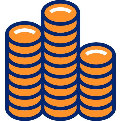 Coin stack Detailed Straight Lineal color icon