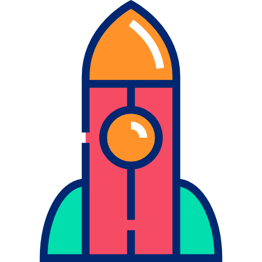 Rocket ship Detailed Straight Lineal color icon