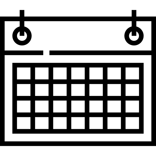 kalendarz Detailed Straight Lineal ikona