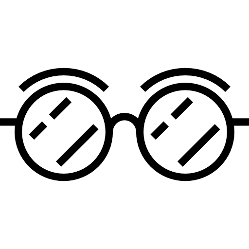 okulary Detailed Straight Lineal ikona