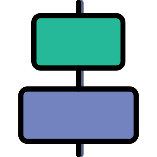 alinhamento vertical Basic Miscellany Lineal Color Ícone