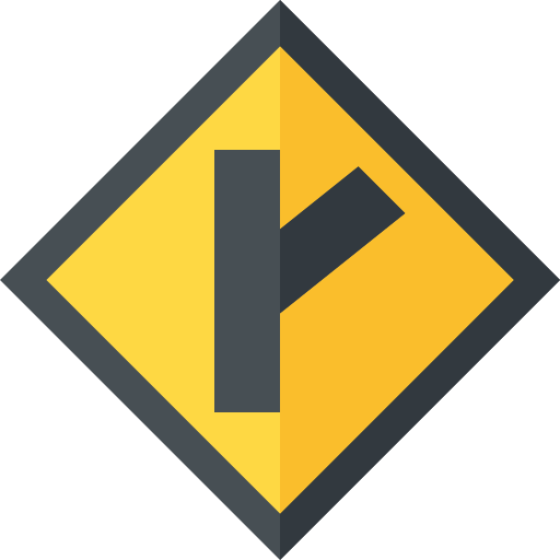 intersezione Basic Straight Flat icona
