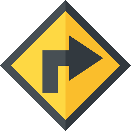 Turn right Basic Straight Flat icon