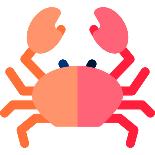 Crab Basic Rounded Flat icon