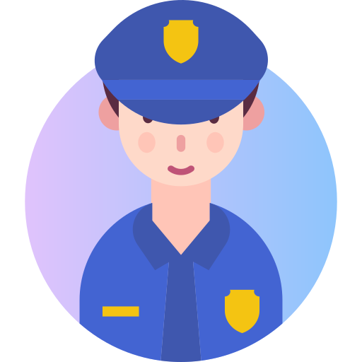 politieagent SBTS2018 Circular icoon