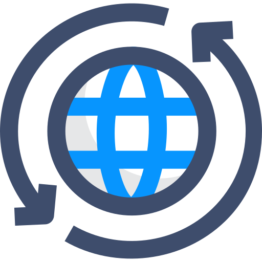 글로벌 네트워크 SBTS2018 Blue icon