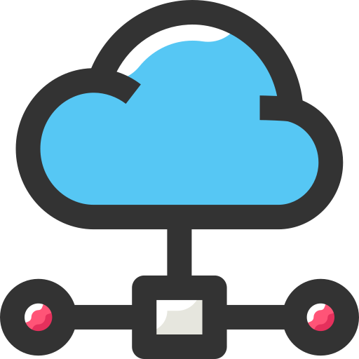 red en la nube SBTS2018 Lineal Color icono