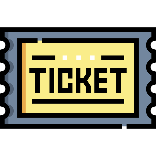 biglietto Detailed Straight Lineal color icona