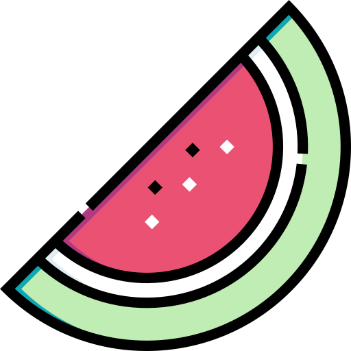 Watermelon Detailed Straight Lineal color icon