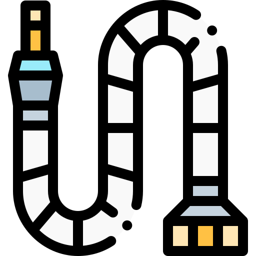 호스 Detailed Rounded Lineal color icon