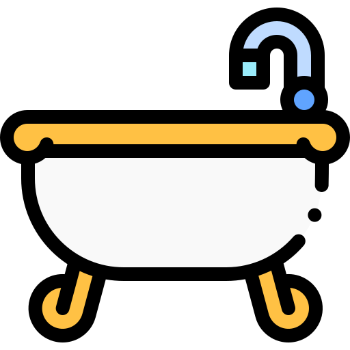 Bath Detailed Rounded Lineal color icon