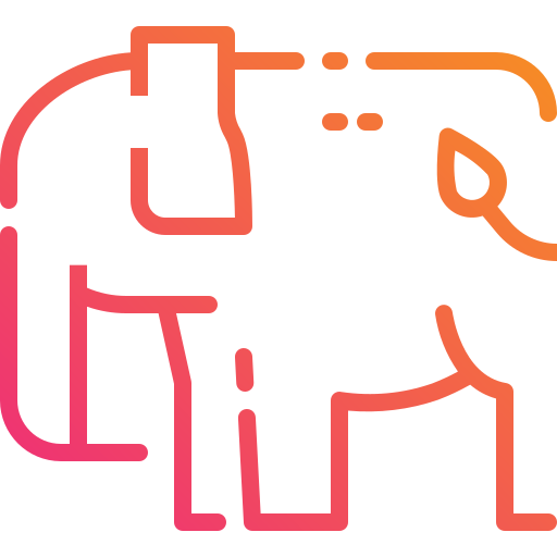 elefante Mangsaabguru Lineal Gradient icono