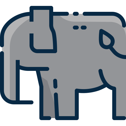 elefante Mangsaabguru Lineal Color icona