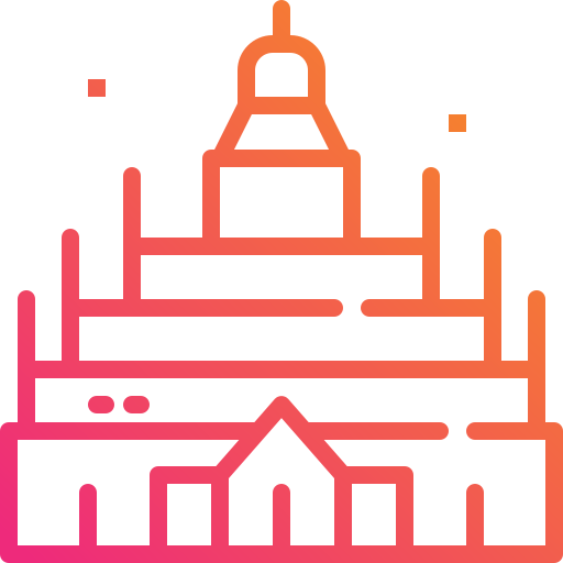 Shwedagon pagoda Mangsaabguru Lineal Gradient icon