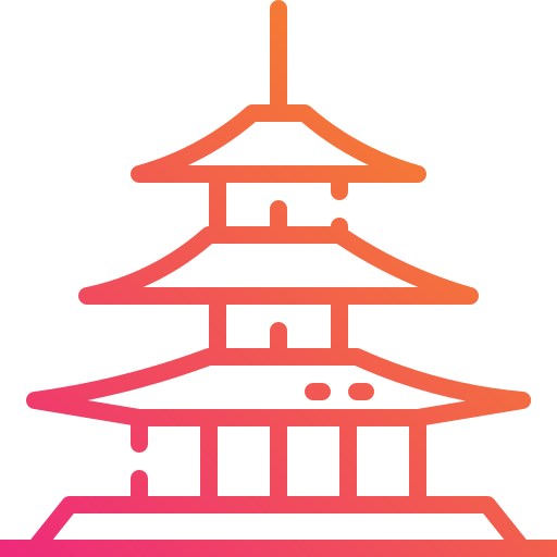 pagode Mangsaabguru Lineal Gradient icoon