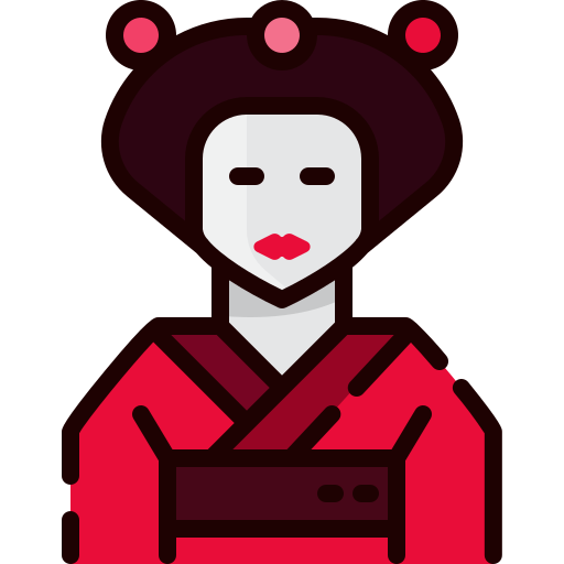 geisha Mangsaabguru Lineal Color icoon