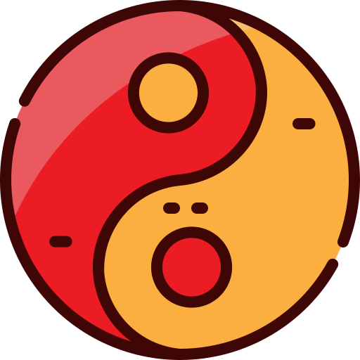 yin yang Mangsaabguru Lineal Color ikona