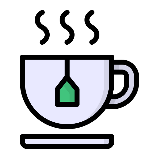 taza de té Generic Outline Color icono
