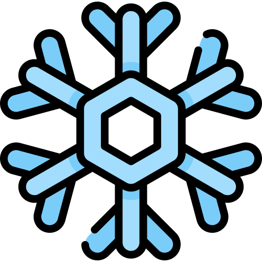 płatek śniegu Kawaii Lineal color ikona