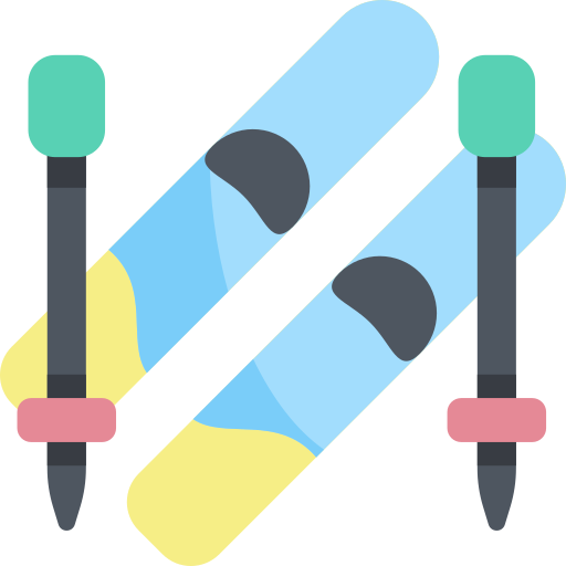 スキー Kawaii Flat icon