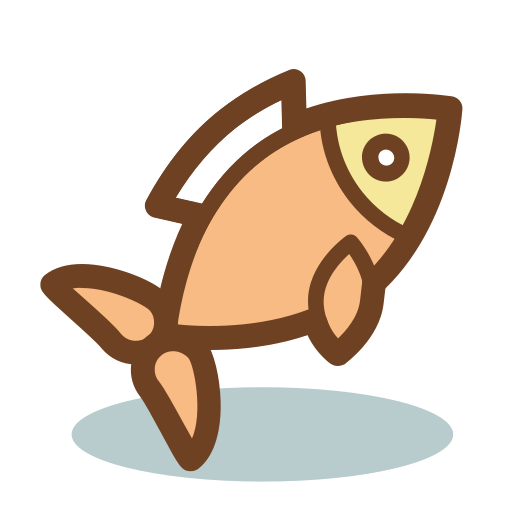 Fish Pixel Buddha Premium Lineal color icon