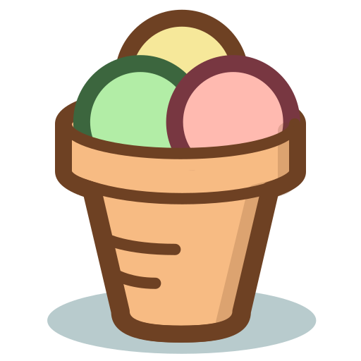 Ice cream Pixel Buddha Premium Lineal color icon