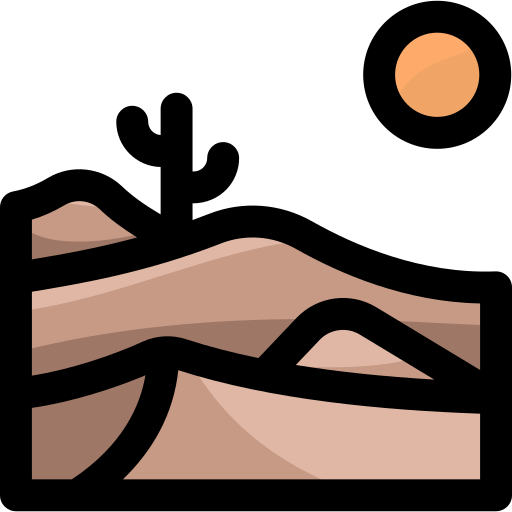 사막 Vitaliy Gorbachev Lineal Color icon