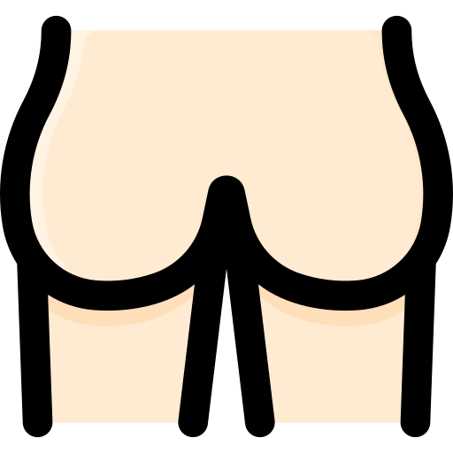 Buttocks Vitaliy Gorbachev Lineal Color icon