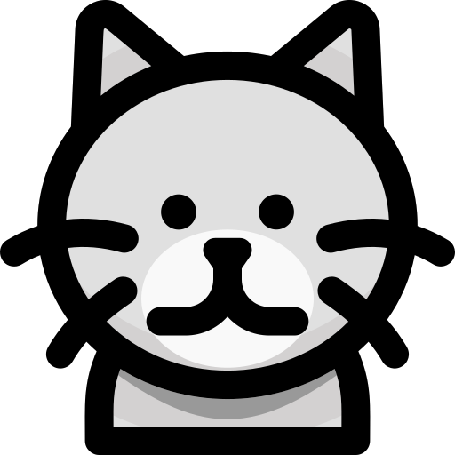 British shorthair cat Vitaliy Gorbachev Lineal Color icon