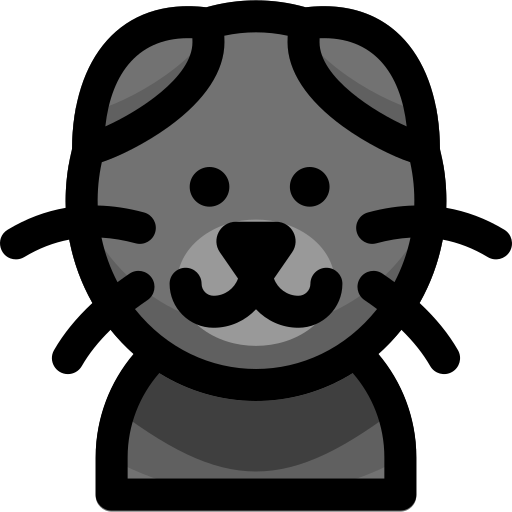 Scottish fold cat Vitaliy Gorbachev Lineal Color icon