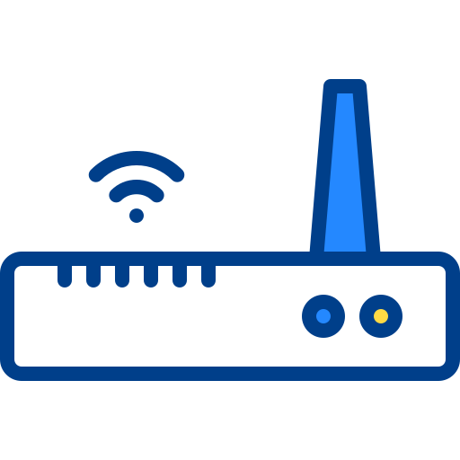 routeur wi-fi Berkahicon Lineal Color Icône