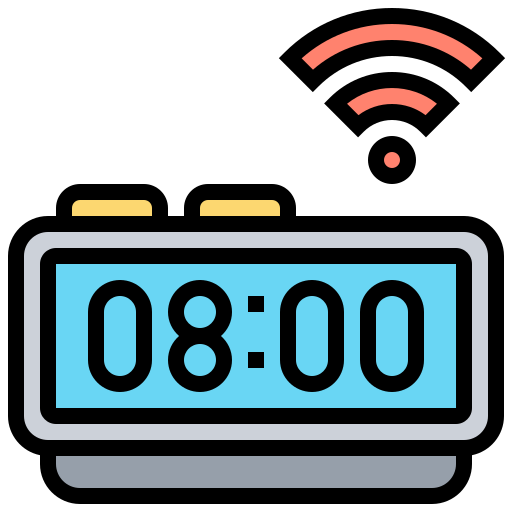 Digital clock Meticulous Lineal Color icon
