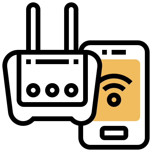 router Meticulous Yellow shadow icon