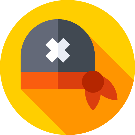 Pirate Flat Circular Flat icon