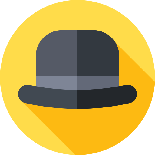 Bowler hat Flat Circular Flat icon