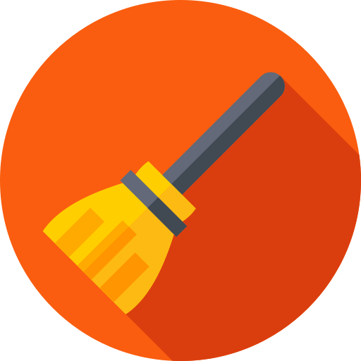Broom Flat Circular Flat icon