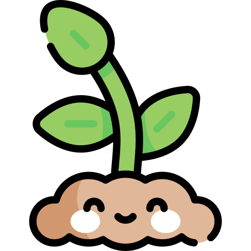 Sprout Kawaii Lineal color icon