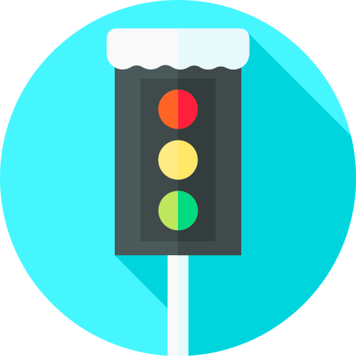 Traffic light Flat Circular Flat icon