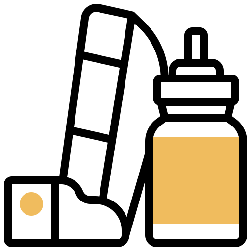 Bronchodilator Meticulous Yellow shadow icon