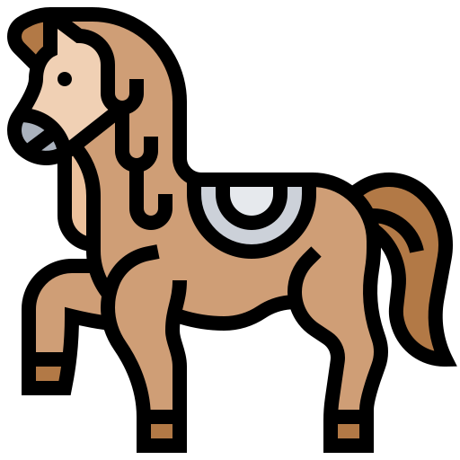 koń Meticulous Lineal Color ikona