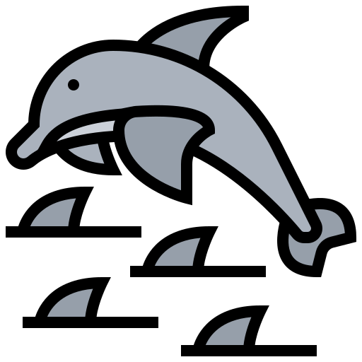 delfín Meticulous Lineal Color icono