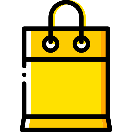 Shopping bag Basic Miscellany Yellow icon