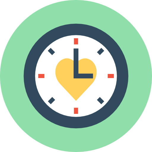 時計 Flat Color Circular icon