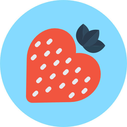 딸기 Flat Color Circular icon