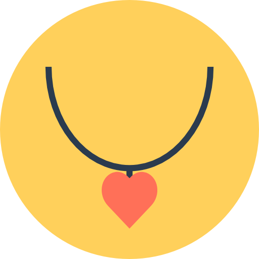 목걸이 Flat Color Circular icon