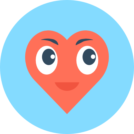 cuore Flat Color Circular icona