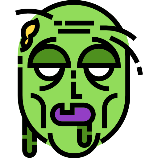 Zombie Detailed Straight Lineal color icon