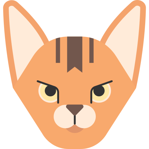 Abyssinian cat Chanut is Industries Flat icon